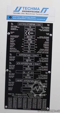 CNC štampavimo EDM staklės AGIE AGIETRON HYPERSPARK 2 EXACT