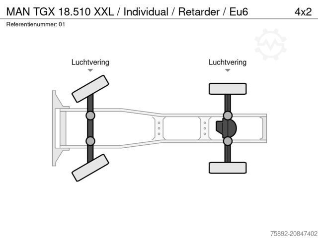 Padrão-SZM MAN TGX 18.510 XXL / Individual / Retarder / Eu6