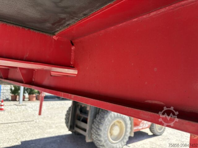 Swap body with flatbed Krone 7,45m BDF Baustoff Multilockrahmen