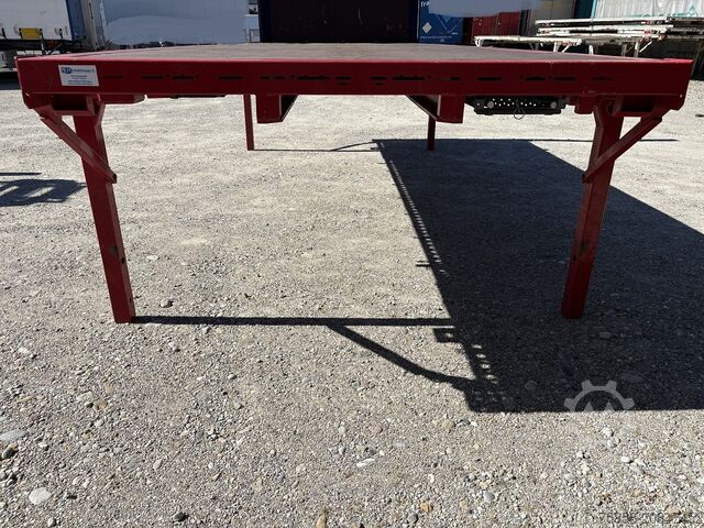 Swap body with flatbed Krone 7,45m BDF Baustoff Multilockrahmen