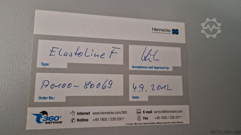 Poliuretāna apstrādes iekārta Hennecke ELASTOLINE F elastomer casting machine