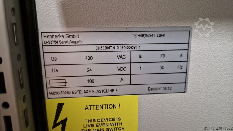 Poliuretāna apstrādes iekārta Hennecke ELASTOLINE F elastomer casting machine