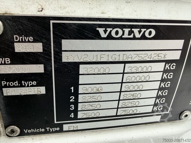 Autokran Volvo FM410 8X4 Kipper mit Kran HIAB 244-5