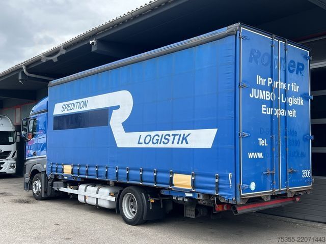 Camión plataforma con toldo MERCEDES-BENZ Actros 1840 Klima Retarder Jumbo Mega 7,7m AHK