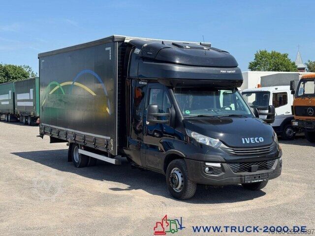 Transporter mit Pritsche & Plane Iveco Daily 70C18 Dachschlafkabine Schiebeplane + AHK