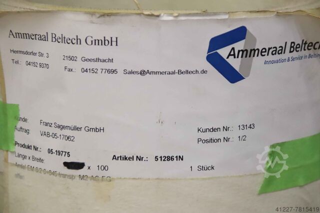 Ширина конвейерной ленты 100 мм Ammeraal Beltech EM 8/2 0+045 transp.
