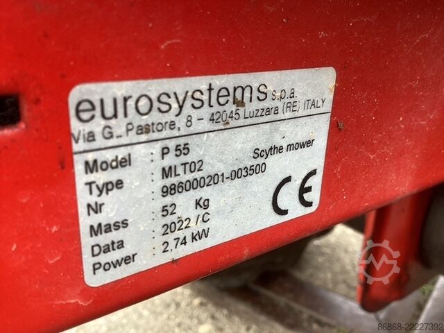 中古二輪トラクター（刈取バー付き）Eurosystems P55 EUROSYSTEMS P55