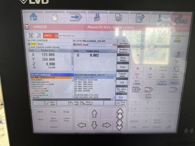 レーザー切断機 LVD PHOENIX FL 3015 Fiber 6 kW