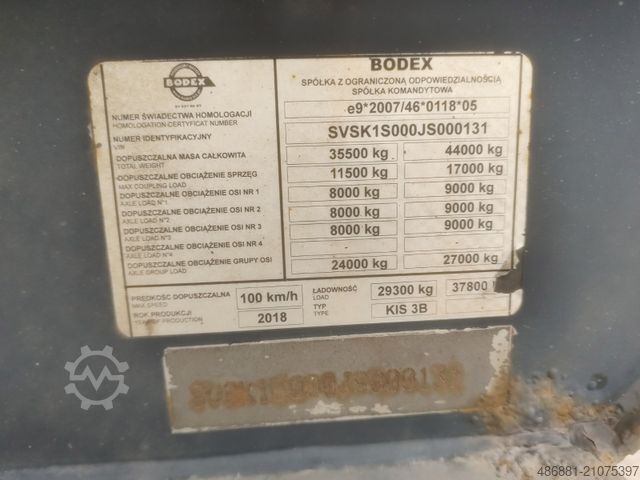 Semirremolque volquete Bodex KIS3B