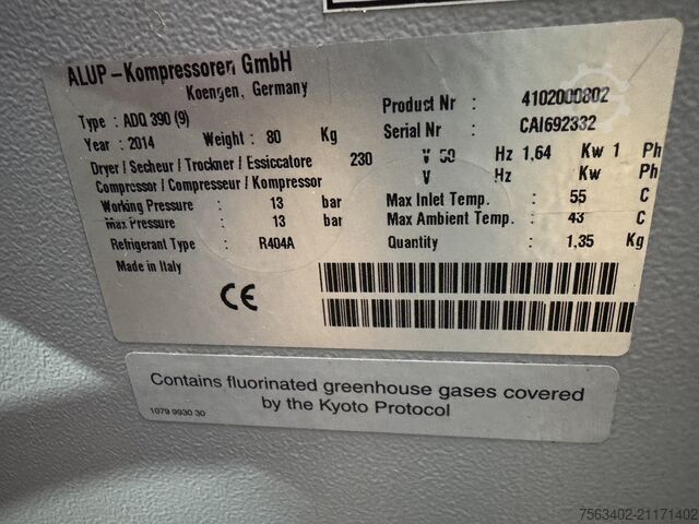 αφυγραντήρας ψύξης για πεπιεσμένο αέρα airgroup AGD 450