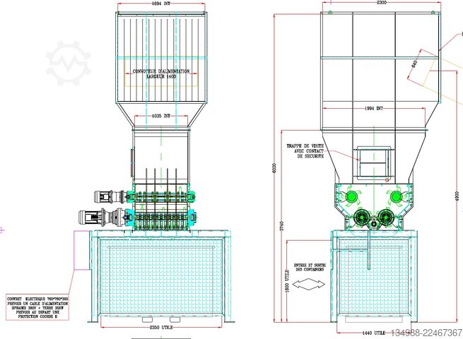 Dört milli parçalayıcı Decoval 4-shaft shredder