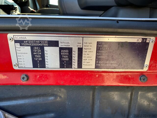 Standard tractor Scania R450 Top Line / Retarder / 2x Tank / Full Spoilers
