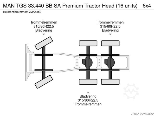 Standard SZM MAN TGS 33.440 BB SA Premium Tractor Head (16 units)