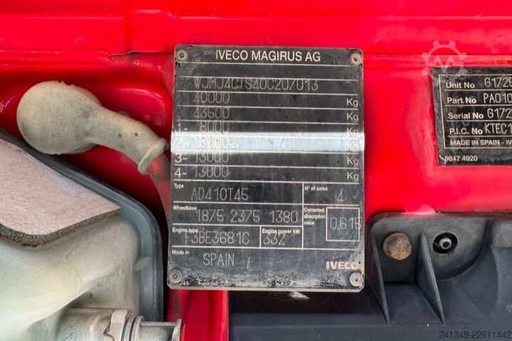 Truck chassis IVECO 410T45 Trakker 8x4