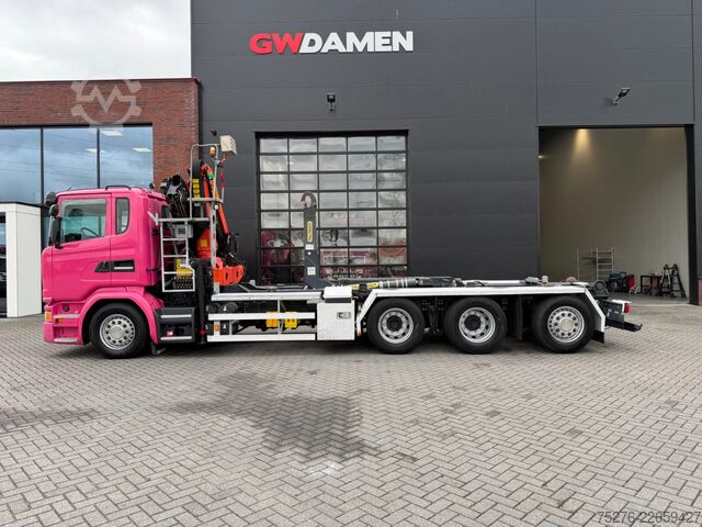 ระบบแขนตะขอ Scania G410 8x4 Haaksysteem / kraan Euro 6 Retarder