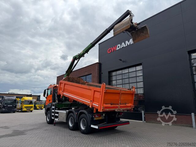 รถดัมพ์พร้อมเครน MAN TGS 26.400 6x6 Kipper / Z kraan  Euro 6