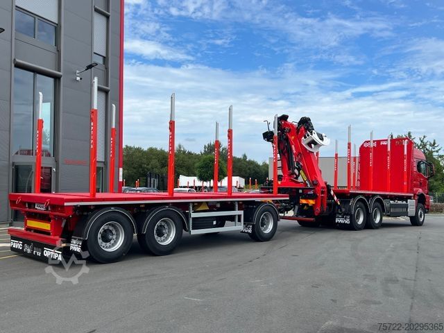 Φορτηγό μεταφοράς ξυλείας MAN TGS 33.510 BB 6x6/PLATTFORM/KRAN EPSILON Q150Z