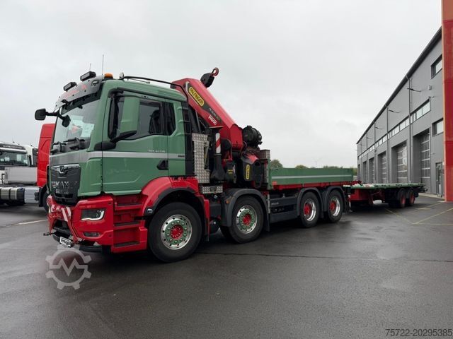 トラック搭載型クレーン MAN TGS 41.510 8x4 mit Palfinger 58002 Kompl. Zug