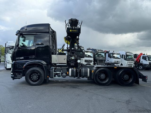 木材運搬トラック MERCEDES-BENZ AROCS 3353 6x4 LANGHOLZ TAJFUN LIV 300Z 9,6