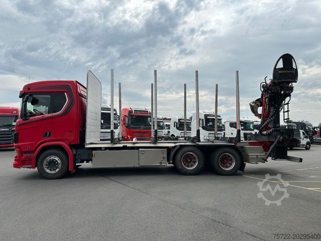 Logging truck SCANIA R580 6x4 Kurzholz Epsilon M12Z