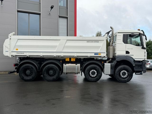 Lori tunda tiga sisi MAN TGS 41.480 8x4 BB mit Meiller 3-Seitenkipper
