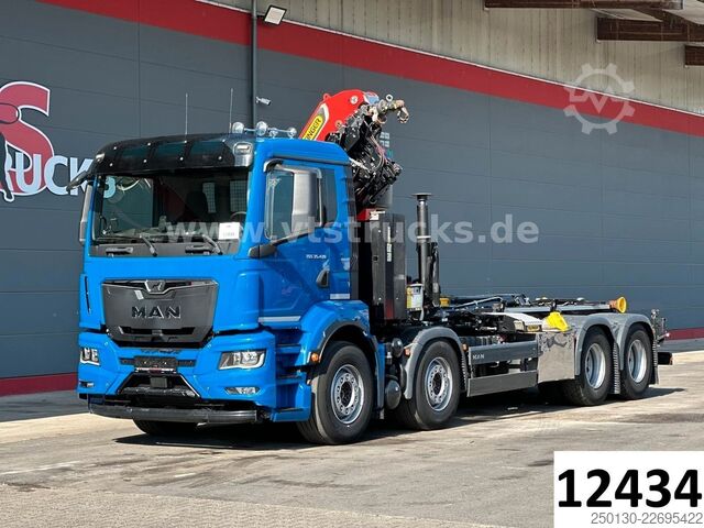 Camion benne à bras amovible MAN TGS 35.430 8x4 BL Palfinger PHT20 & PK37.002Tec7