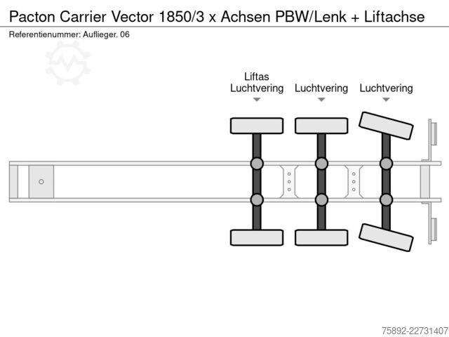 Рефрижераторная/морозильная транспортировка Pacton Carrier Vector 1850/3 x Achsen PBW/Lenk + Lifta...