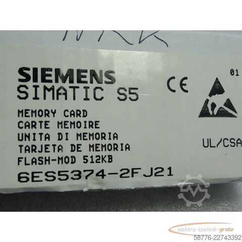 عنصر Siemens Simatic S5 Memory Card 6ES5374-2FJ21