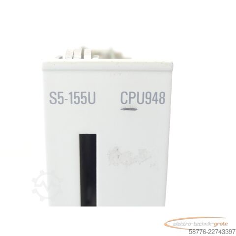 Komponentti Siemens Simatic S5-155U 6ES5948-3UA22 CPU948 Version 1 SN 73755