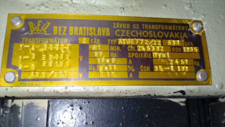 Transformátor BEZ Bratislava ATSE 772/22