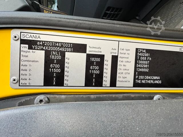 Чемодан Scania P250 4X2 2018 VAN HOOL + DHOLLANDIA