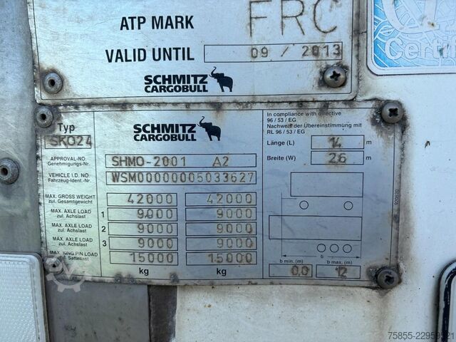 Kyld/fryst transport Schmitz SKO 24 Carrier Maxima 1300 / SAF Disc / Loading...