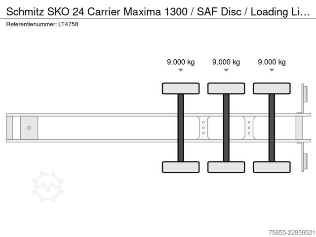 Kyld/fryst transport Schmitz SKO 24 Carrier Maxima 1300 / SAF Disc / Loading...