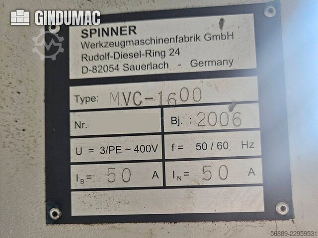 SPINNER MVC-1600 SPINNER MVC-1600