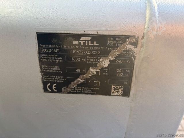 VS-23089 スチル RX20-16PL 電動三段マストフォークリフト STILL RX20-16PL