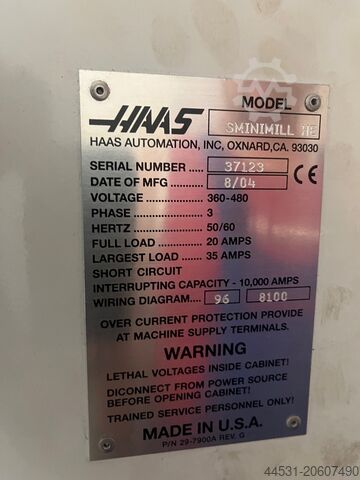 CNC vertical machining center HAAS Super Mini Mill