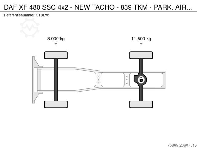 Standard-SZM DAF XF 480 SSC 4x2 - NEW TACHO - 839 TKM - PARK. AI...