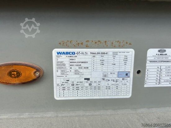 Tipper semitrailer MEILLER MHPS15/18 25M³ LIFTACHSE