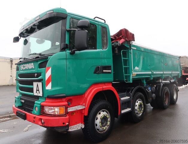 Three-way tipper truck Scania G 490 8x4 Bordmatik Thermo