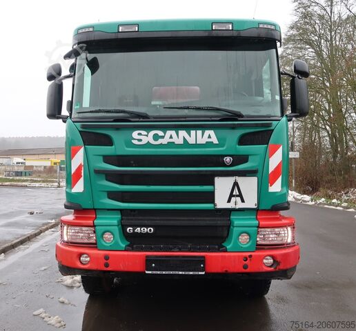 Three-way tipper truck Scania G 490 8x4 Bordmatik Thermo
