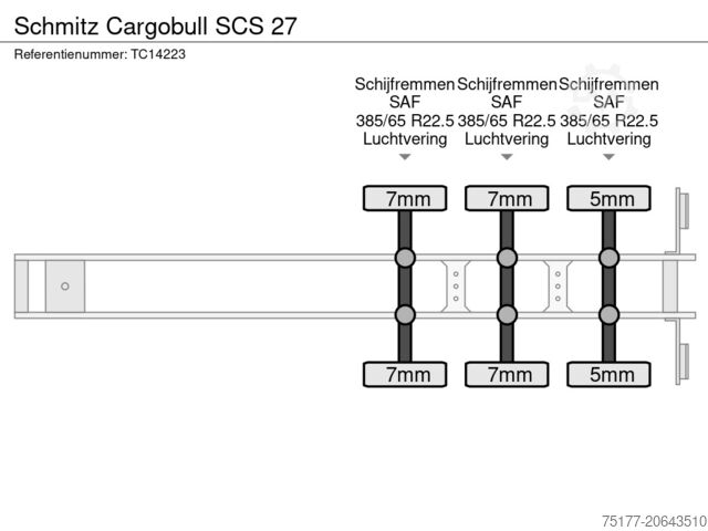 Bâches coulissantes Schmitz Cargobull SCS 27