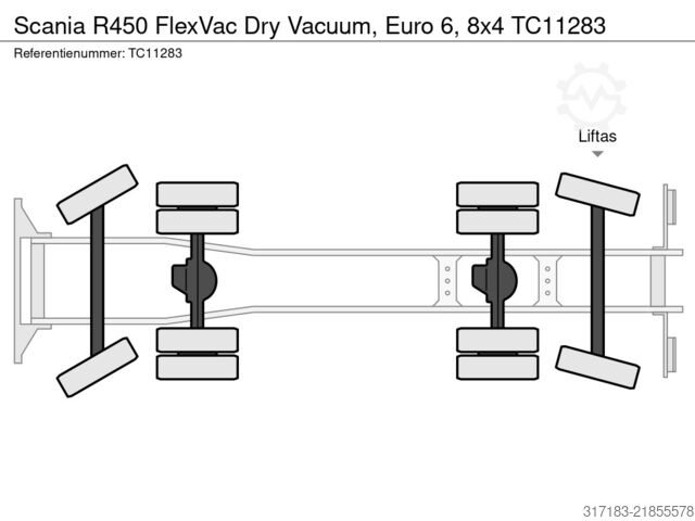 Sacie vozidlo Scania R450 FlexVac Dry Vacuum, Euro 6, 8x4