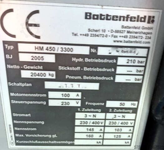 Spritzgießmaschine Battenfeld HM 450/3300