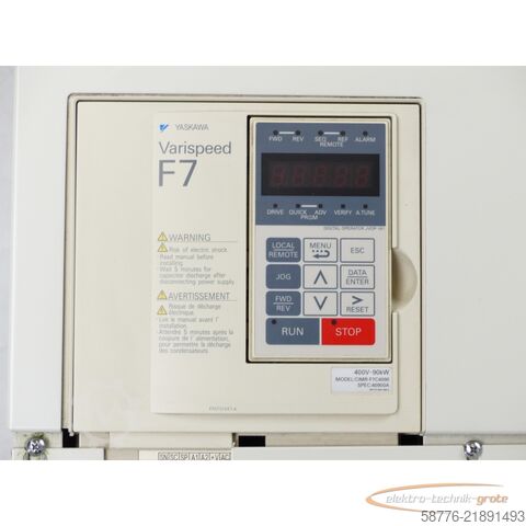 Компонент Yaskawa CIMR - F7C4090 Frequenzumrichter SN:J00191129500002