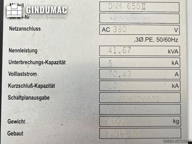 Centre d’usinage vertical DOOSAN DNM 650 II