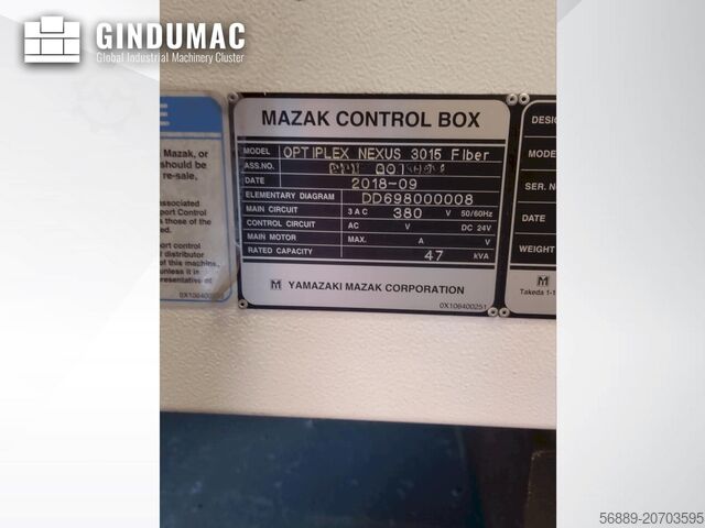 Faserlaserschneidmaschine Mazak Optiplex Nexus 3015 4,0kW Fiber + Fasani CSS3015