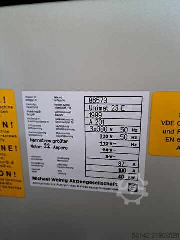Frézovačka WEINIG Unimat 23E