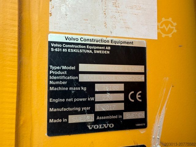 Încărcător pe roți VOLVO L150H Radlader *Schnellwech. *Waage *3. Funktion