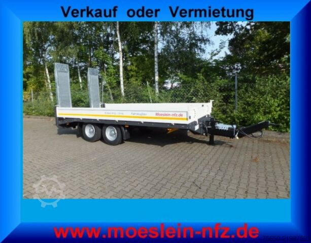 Trailer me platformë të ulët Möslein TTT 11- 5,2 Weiß  Neuer Tandemtieflader