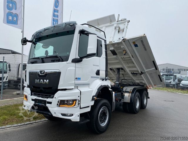 Truk bak dump tiga sisi MAN TGS/26.510/6x4 BL/Bordmatik/Retarder/90to/82 tkm